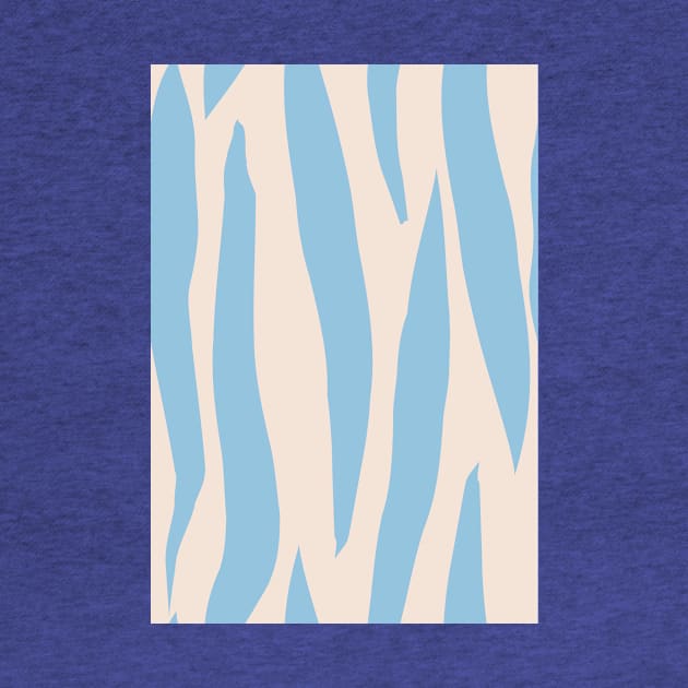 Retro blue stripes by Jaana Day